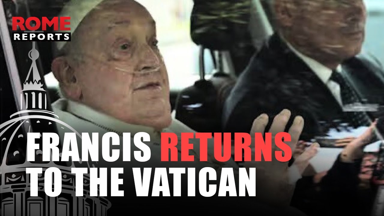 Pope Francis returns to the Vatican: 