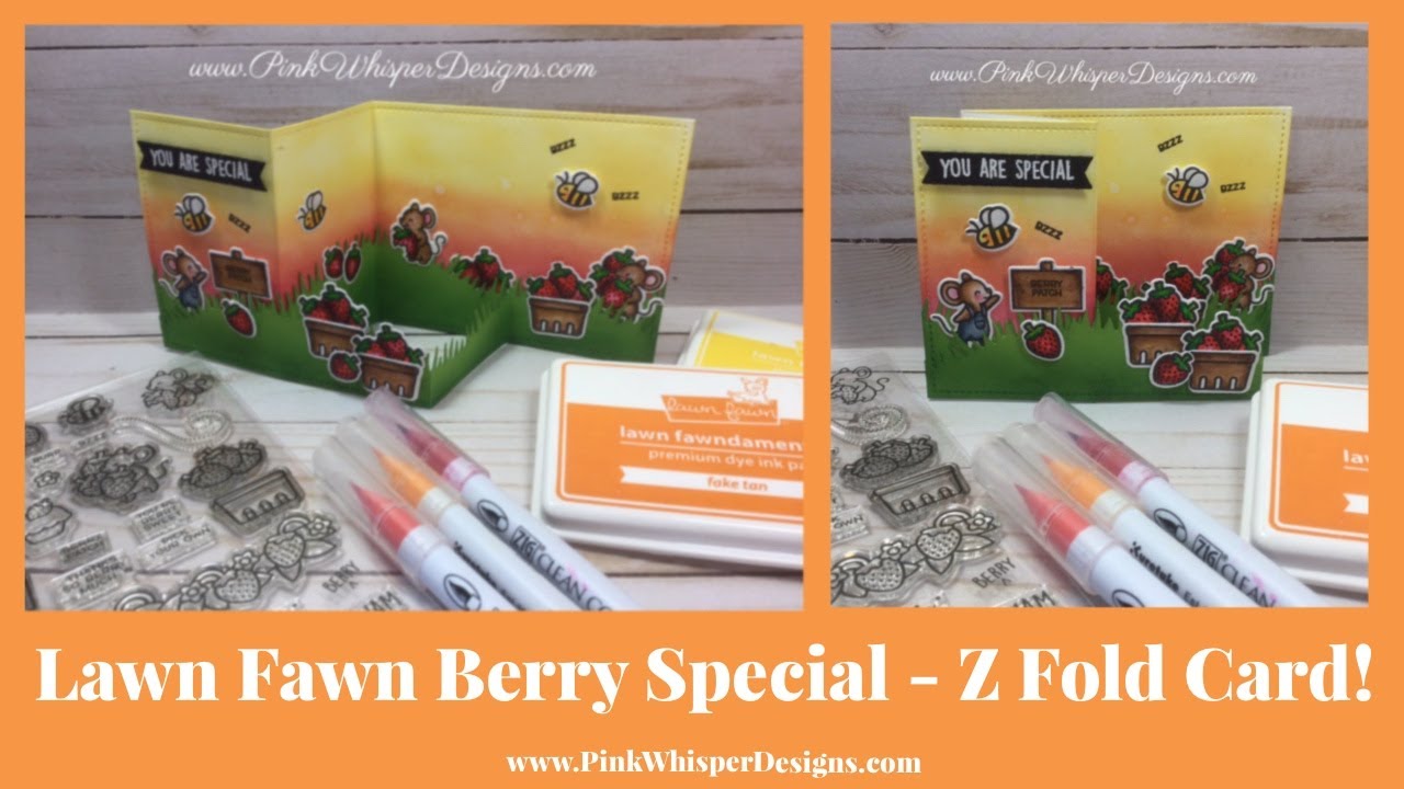 Lawn Fawn Berry Special - Z Fold Card!