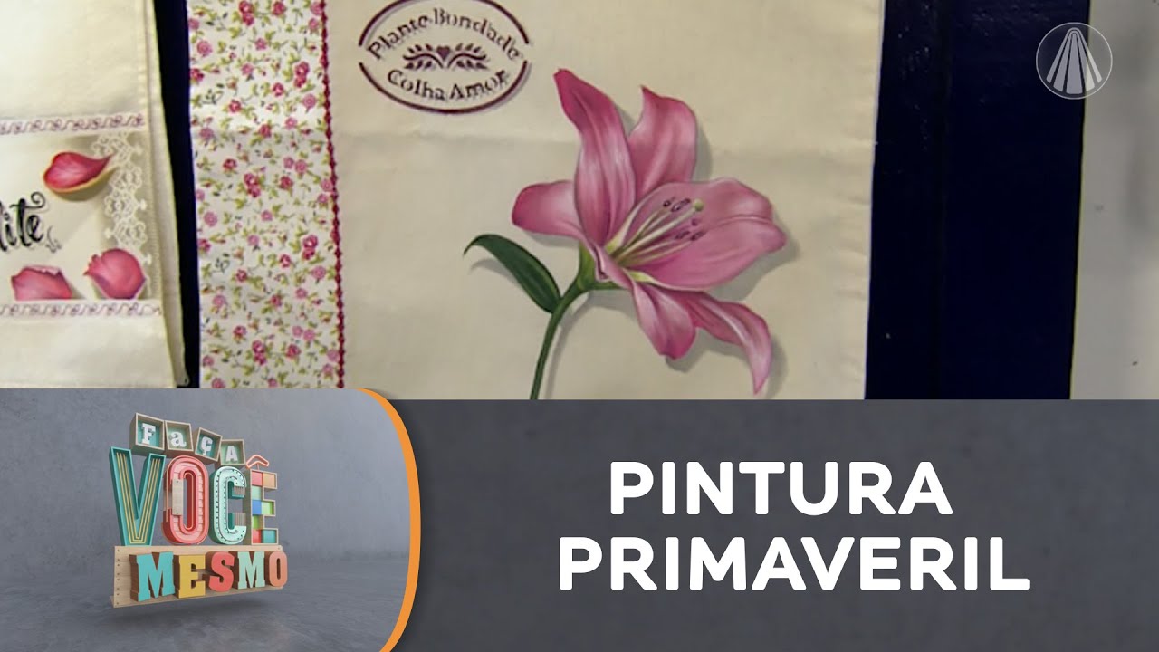 Aprenda a fazer uma pintura PRIMAVERIL em ecobag de tecido