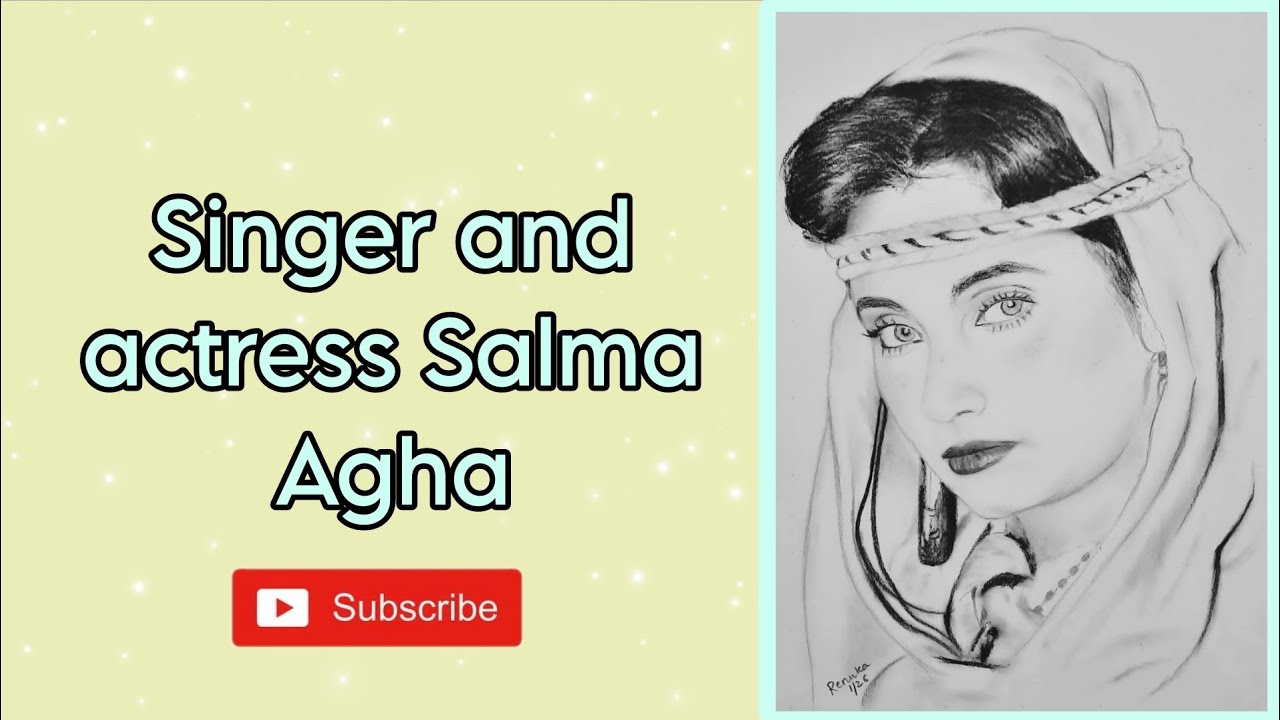 Singer and actress Salma Agha | Renuka Art Galore 🎨 | #drawing