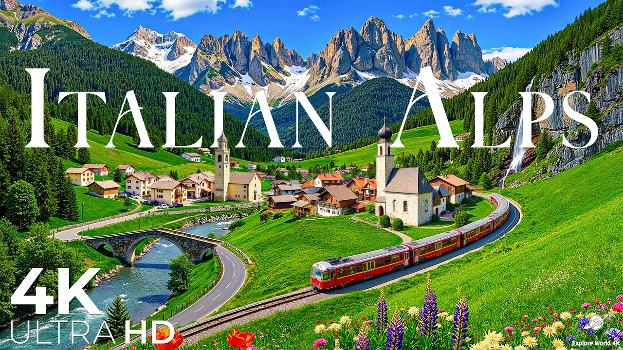 Italian Alps 4K | Majestic Peaks, Crystal Lakes & Charming Alpine Villages