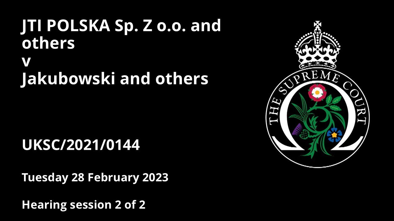 JTI POLSKA Sp. Z o.o. and others v Jakubowski and others