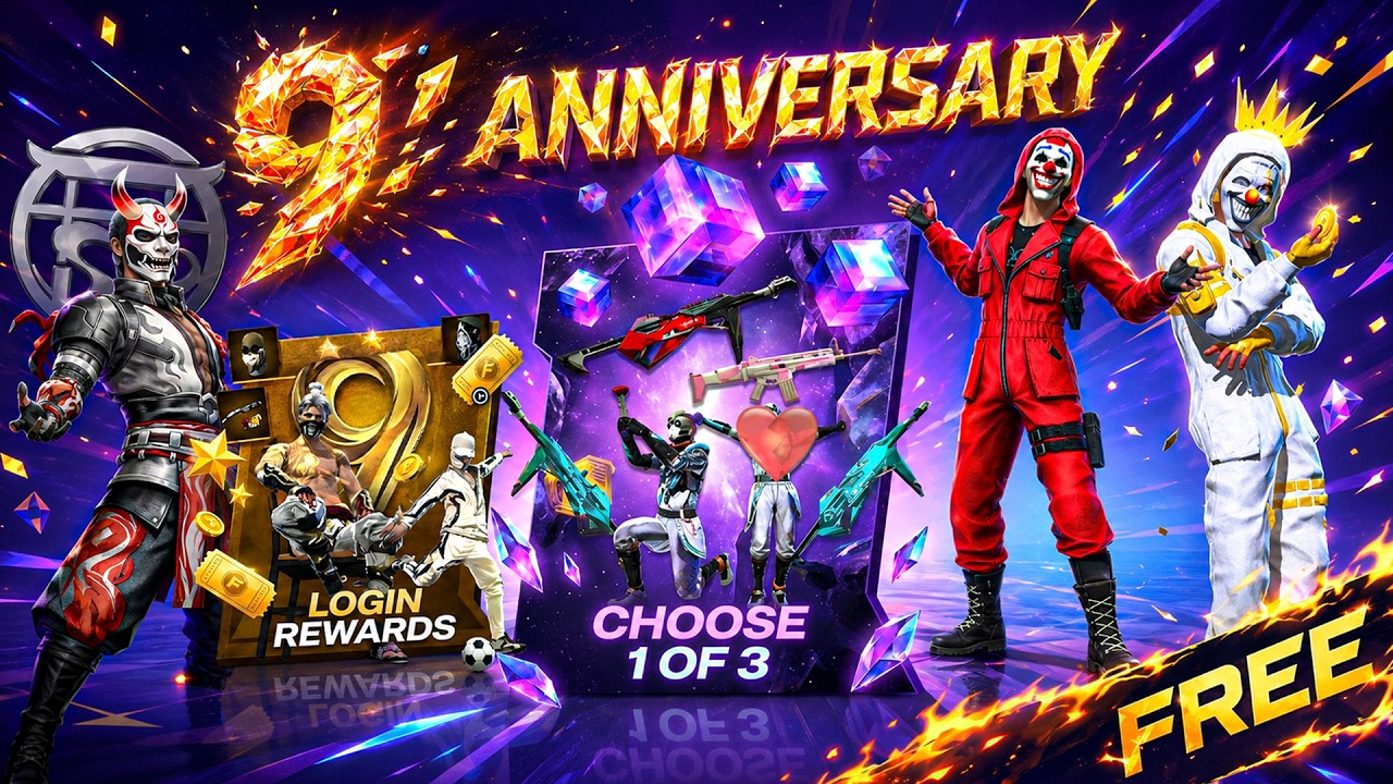 OB54 UPDATE 💥 9TH ANNIVERSARY FREEFIRE 🤯 GOLDEN SHADE RETRUN 🇮🇳 JULY EVO VAULT ✅ FREE FIRE NEW EVENT