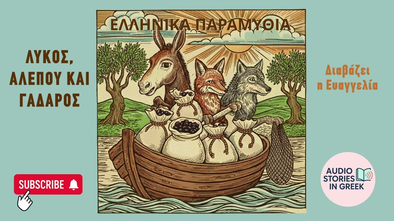 ΛΥΚΟΣ, ΑΛΕΠΟΥ ΚΑΙ ΓΑΔΑΡΟΣ - Αφήγηση Ελληνικών Παραμυθιών (Μύθοι Ζώων)