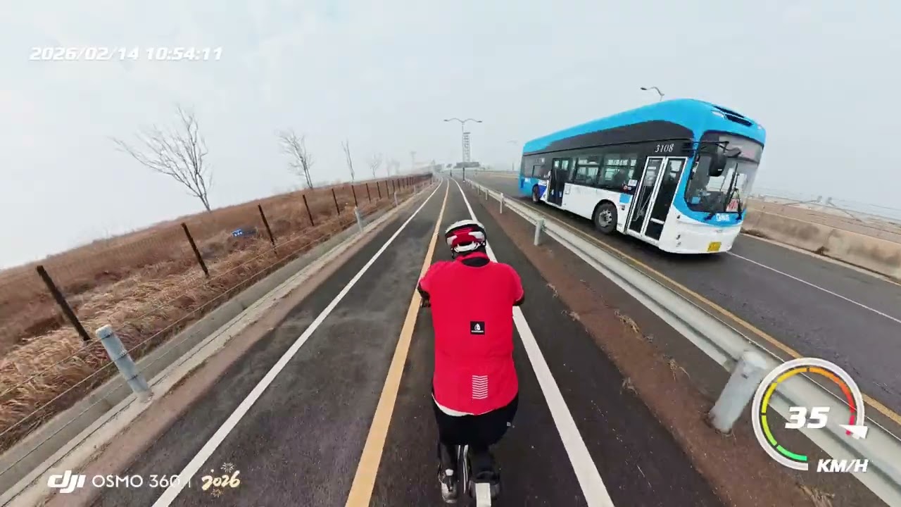 2026/2/14/대부도 달리는 구간