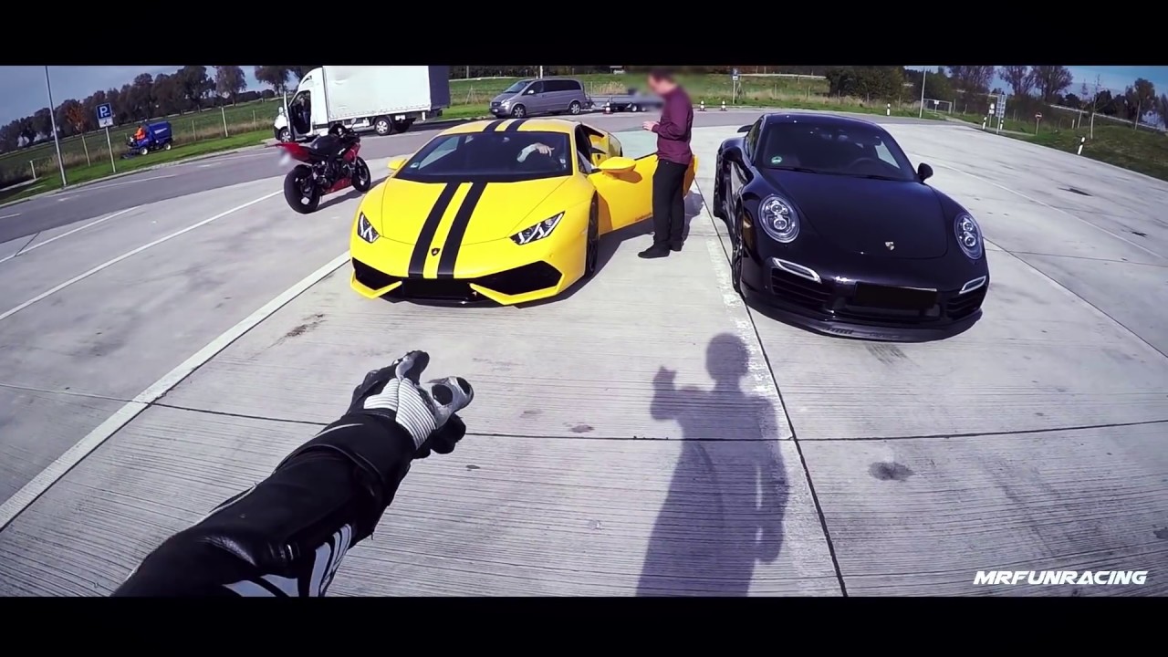 YAMAHA R6 vs 610hp LAMBORGHINI