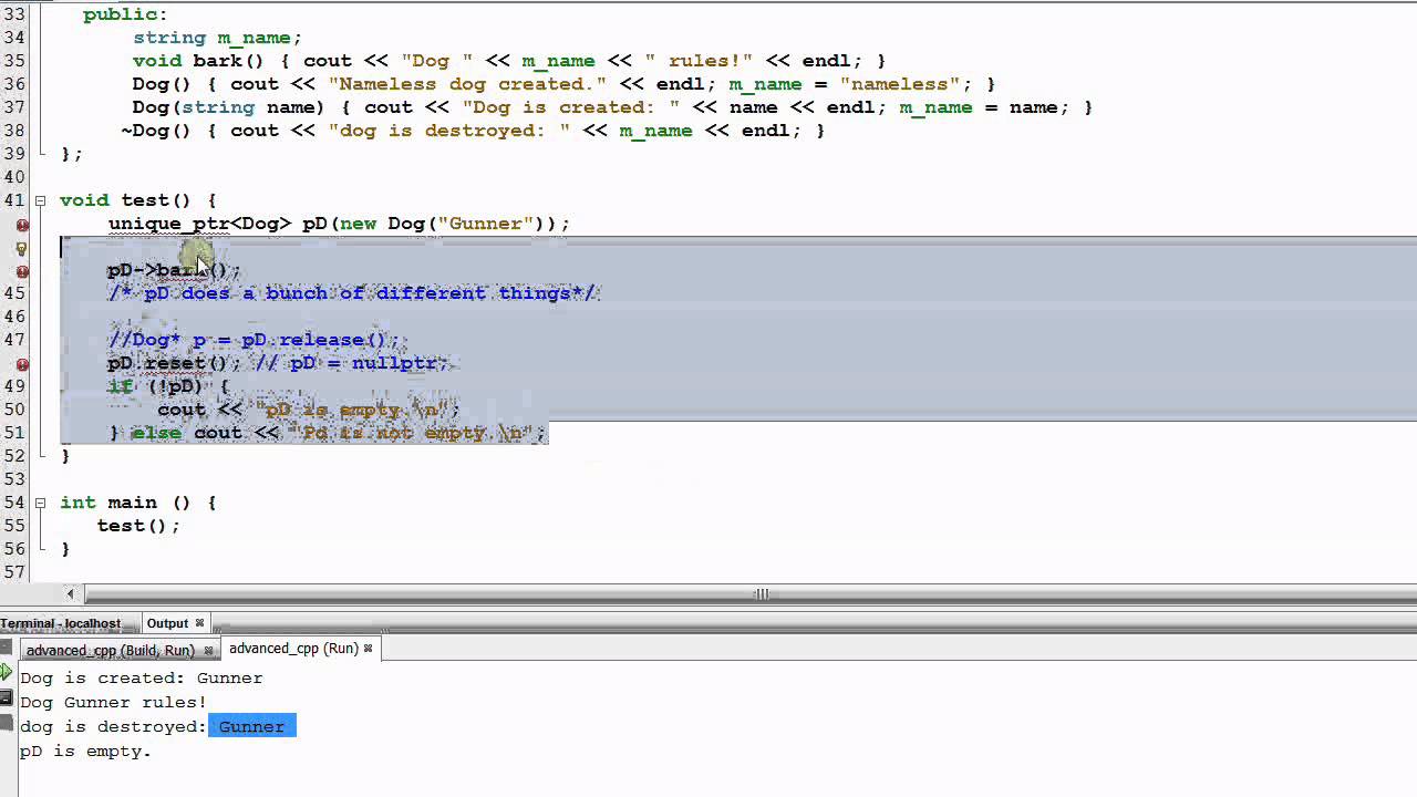 Библиотека C++ 11: уникальные указатели
