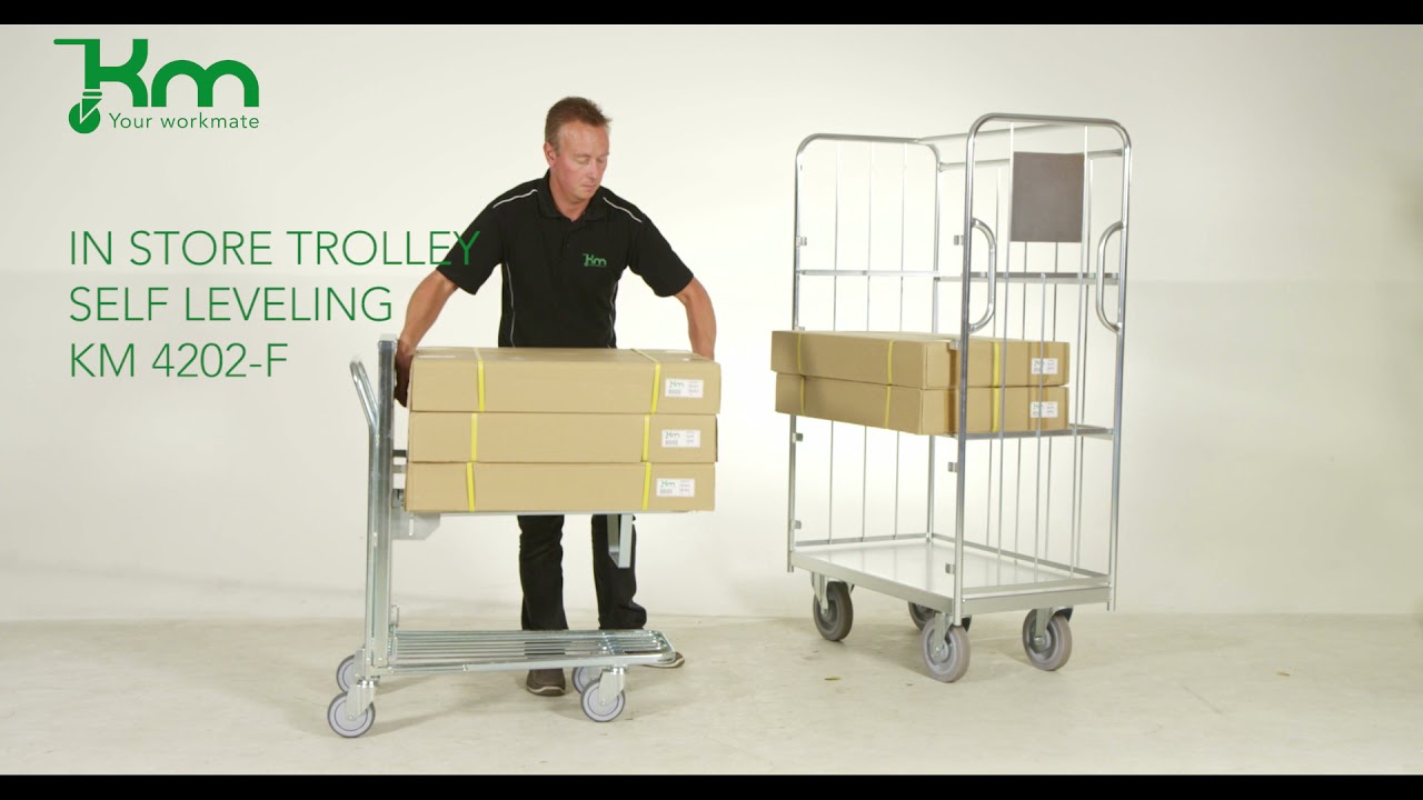 Konga self levelling stock trolley