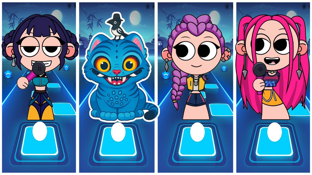 Kpop Demon Hunters 🆚 SAJA Boys 🎮 Tiles Hop EDM RUSH