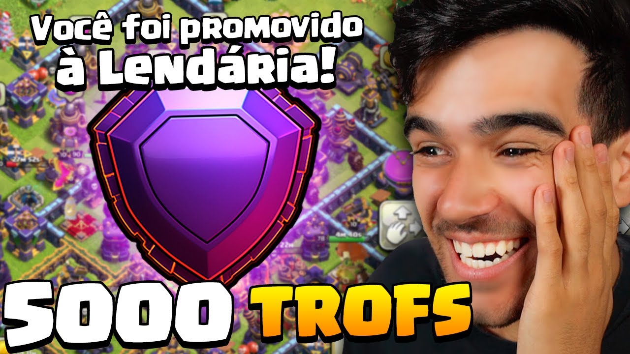 INSANO!! CHEGUEI NA LIGA LENDÁRIA NO CLASH OF CLANS!!