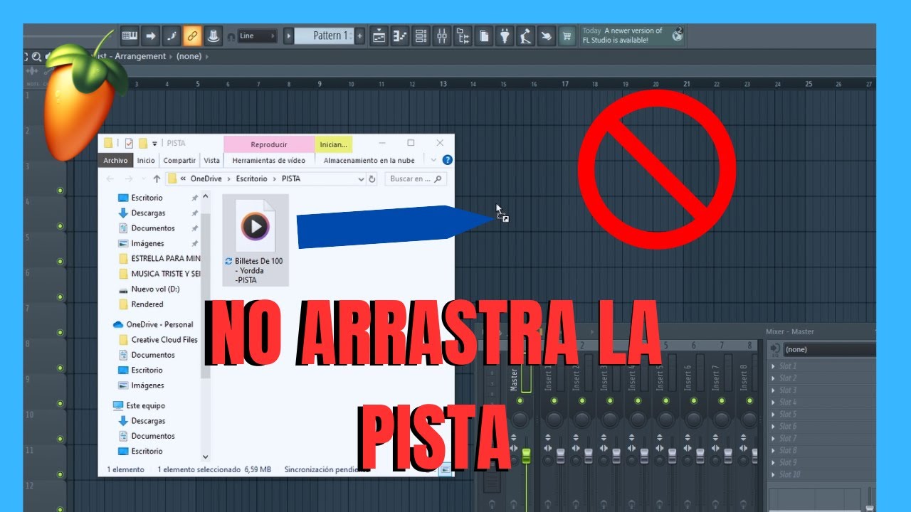 Fl Studio No me DEJA Arrastrar la PISTA - SOLUCIÓN - (No me deja arrastrar mp3 o wav)