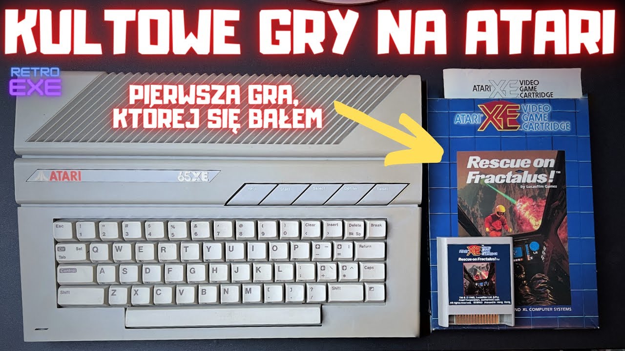 Pierwsza gra, kt&oacute;ra mnie przeraziła : RESCUE ON FRACTALUS - BOX, ATARI 65XE