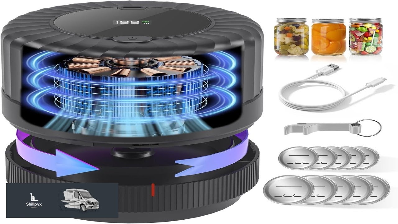 VP06+ Mason Jar Vacuum Sealer Electric Vacuum Sealer for Jars with Wide