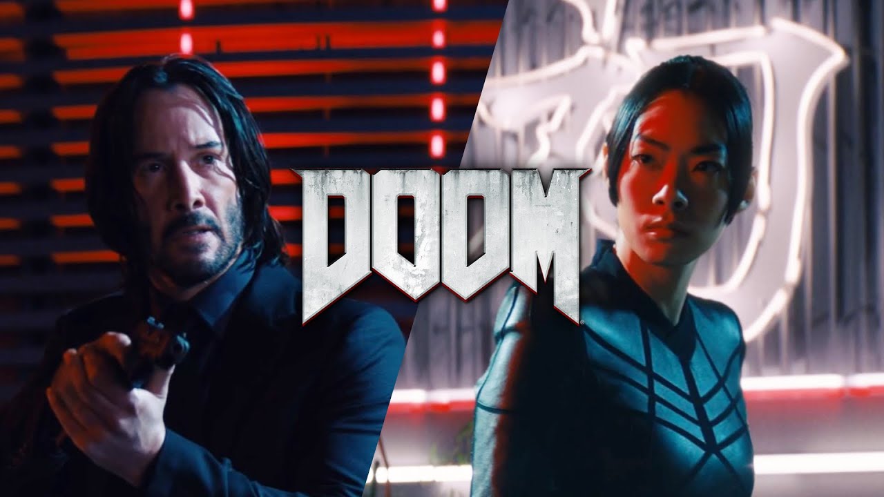 The Osaka fight from John Wick 4 but it's the DOOM soundtrack