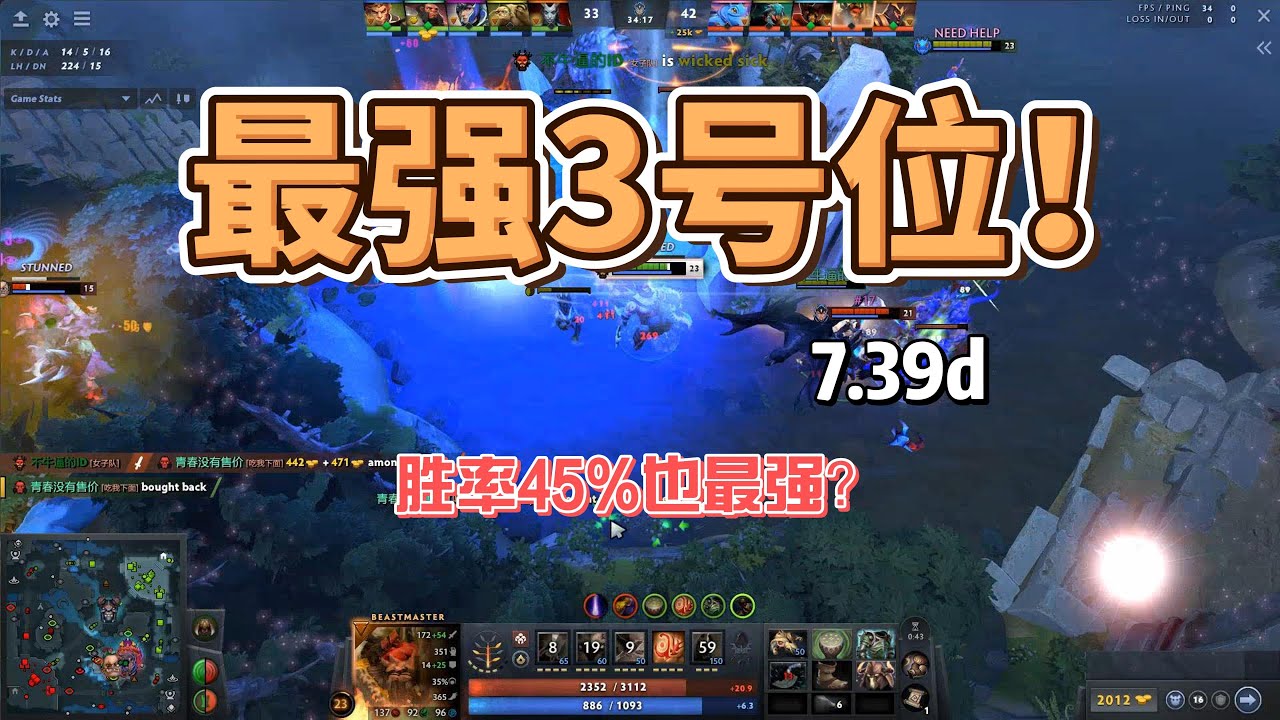 【7.39d】5個最強三號位！獸王45%勝率也最強？