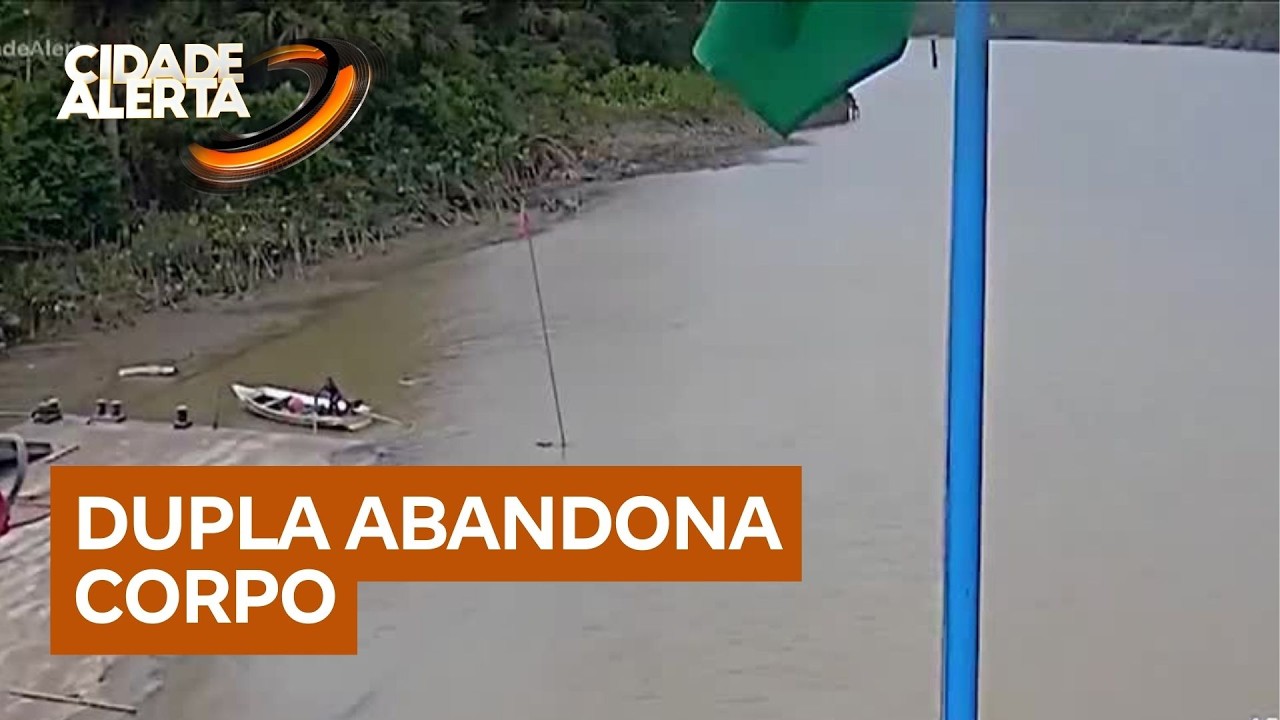 Mistério: dupla é flagrada abandonando corpo no rio Maguari, em Belém (PA)