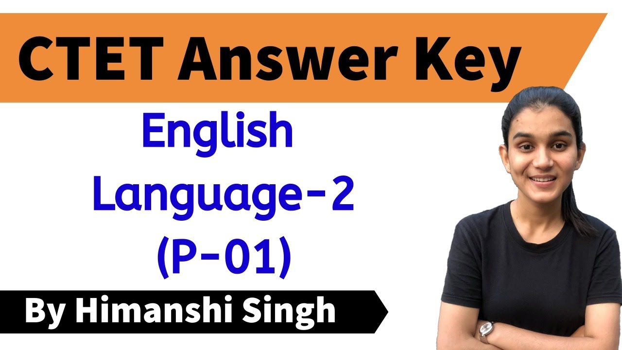 CTET-2019 Answer Key | English Language-02 | Paper-01 | Let's LEARN