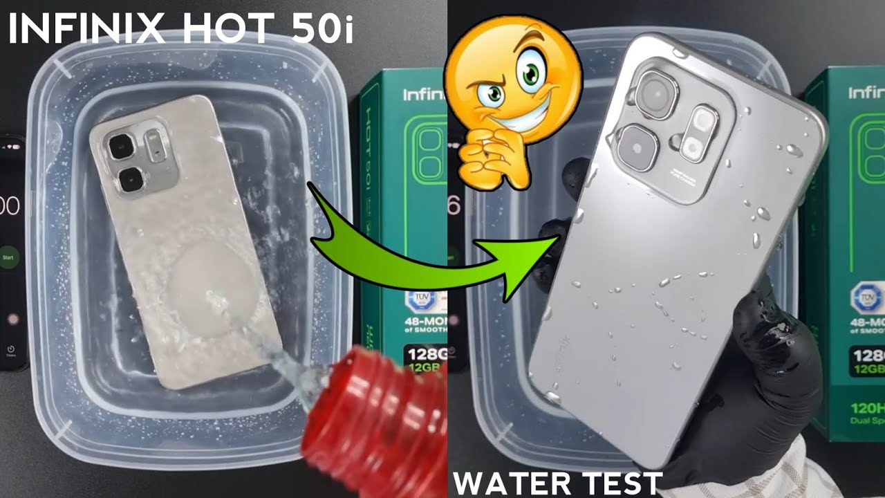 Infinix Hot 50i Water Test 💦💧| Hot 50i is iP54 Waterproof or Not?
