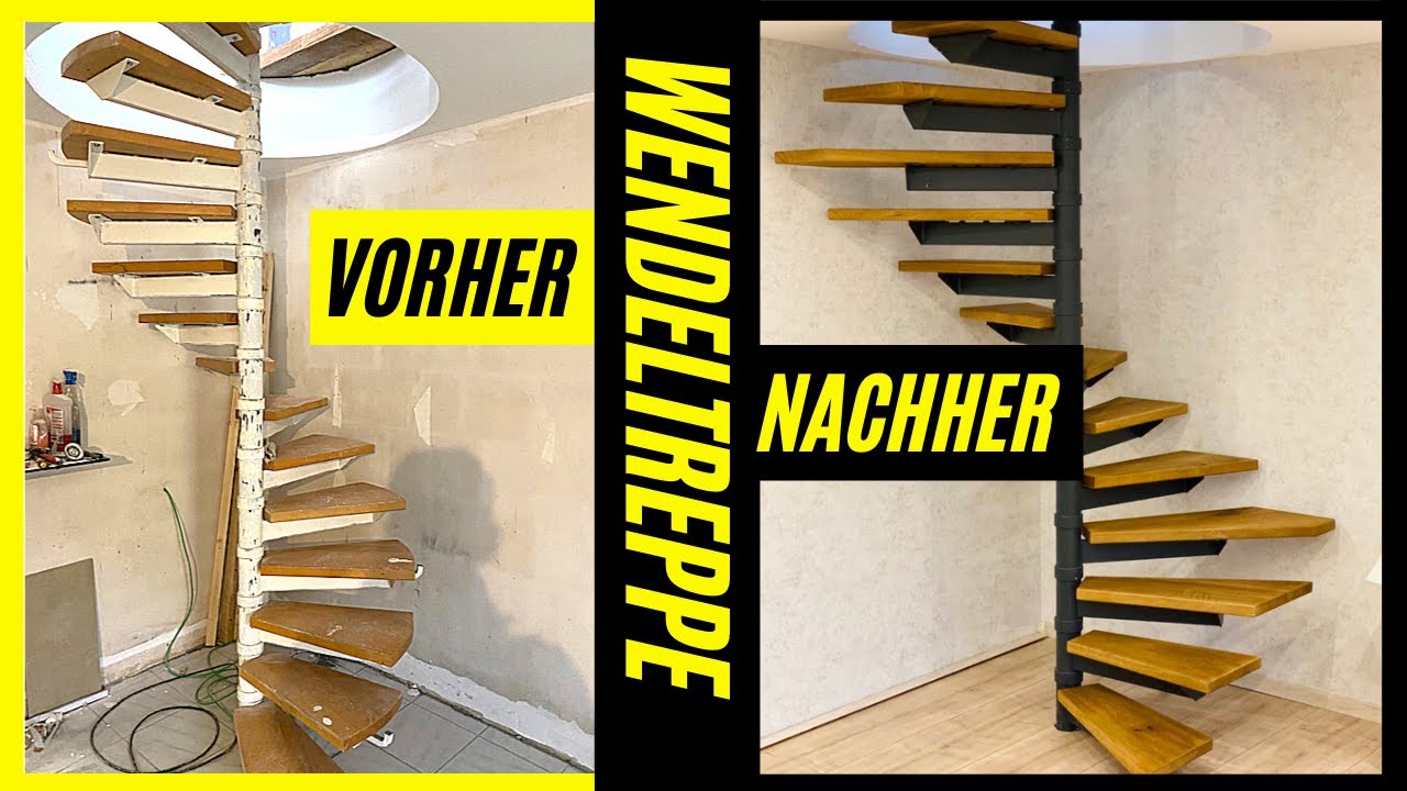 Wir veredeln eine Wendeltreppe - aus rund wird eckig! | KreativWood