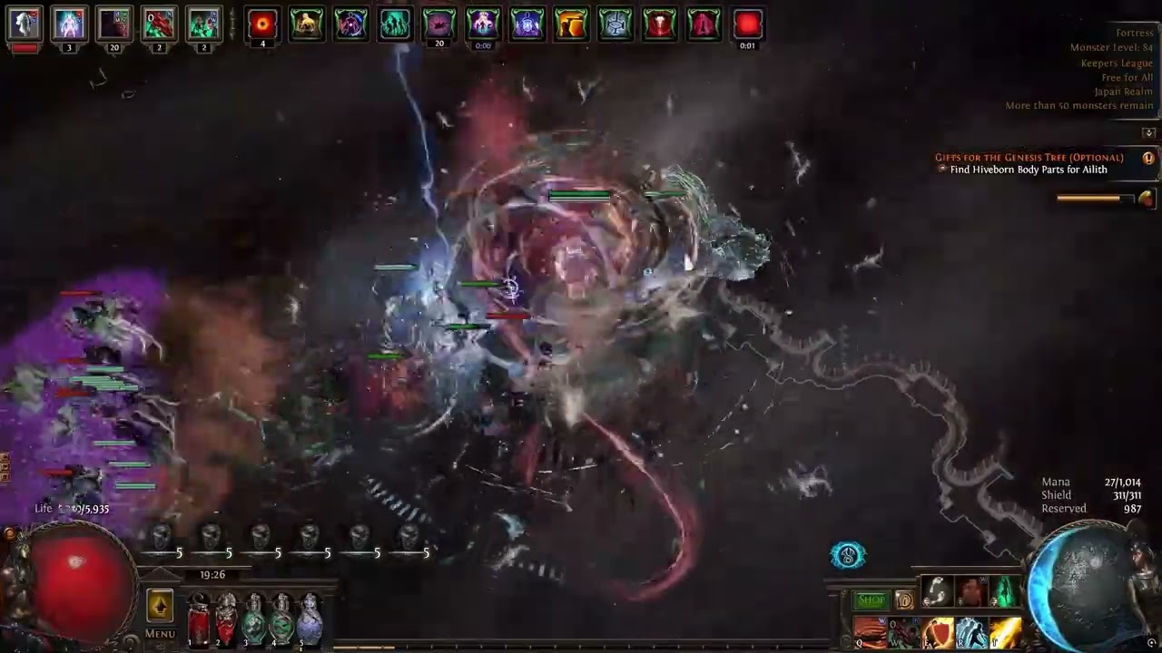 POE 3.27 Arakaali's fang | T17 Fortress + 100%Deli | Uber Boss | No Block, No Progenesis