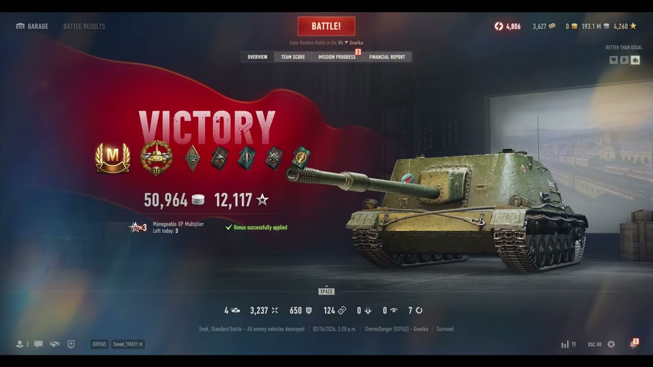 World of Tanks Replay Gowika - 4 Frags & 3,2K Damage