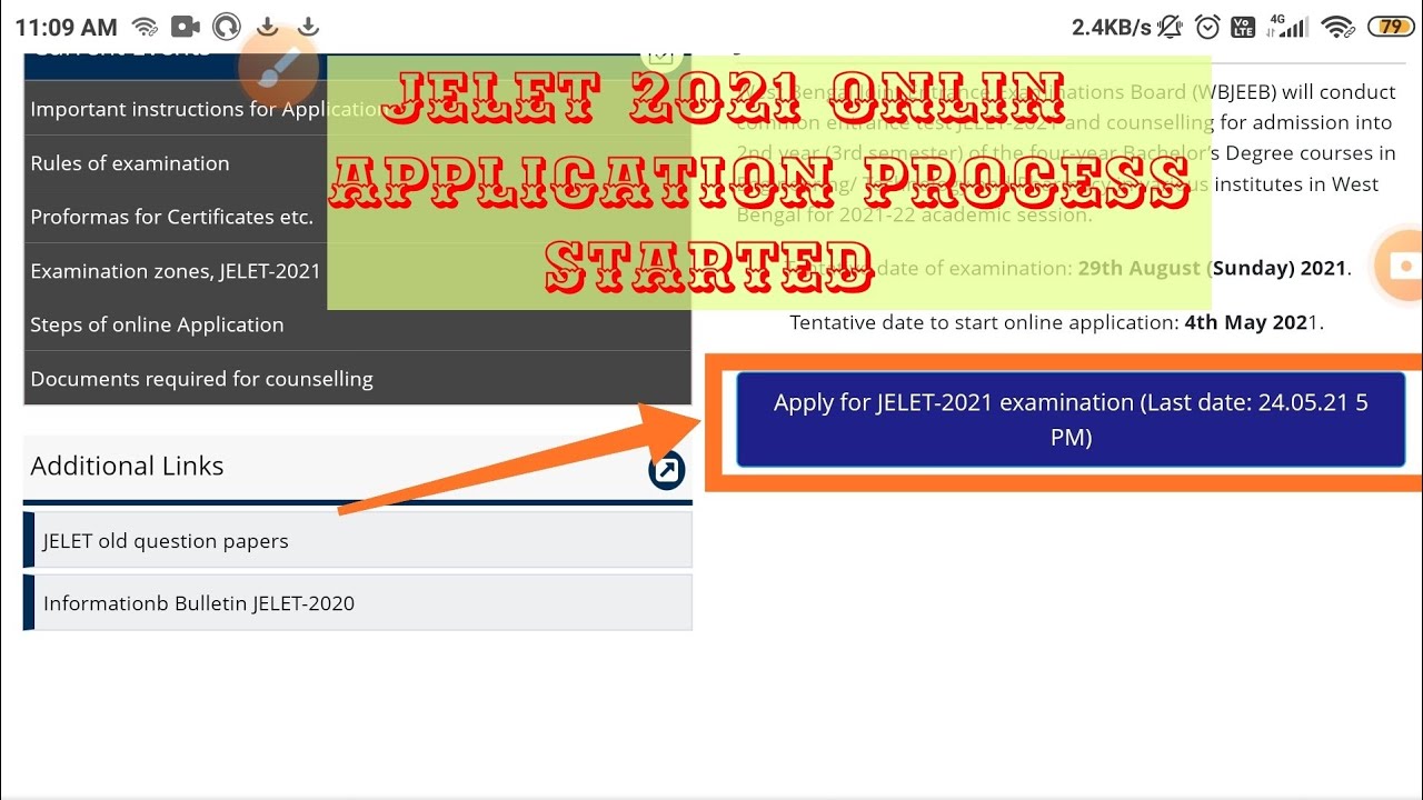 Jelet 2021 | Online application process started | Apply for Jelet 2021 | Jelet |