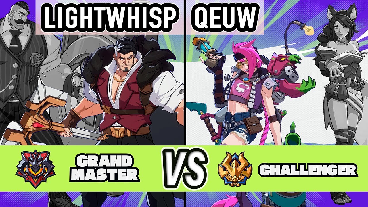 2XKO ▰ LightWhisp (Braum / Darius) vs Qeuw (Jinx / Ahri) ▰ High Level Gameplay