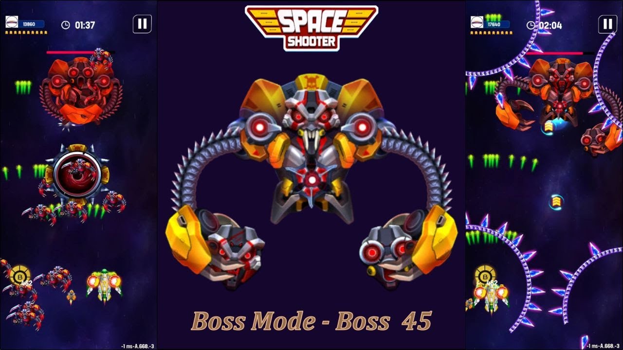 Galaxy Attack: Space Shooter | Boss Mode | New Boss 45 Boss Review | By Apache Gamers
