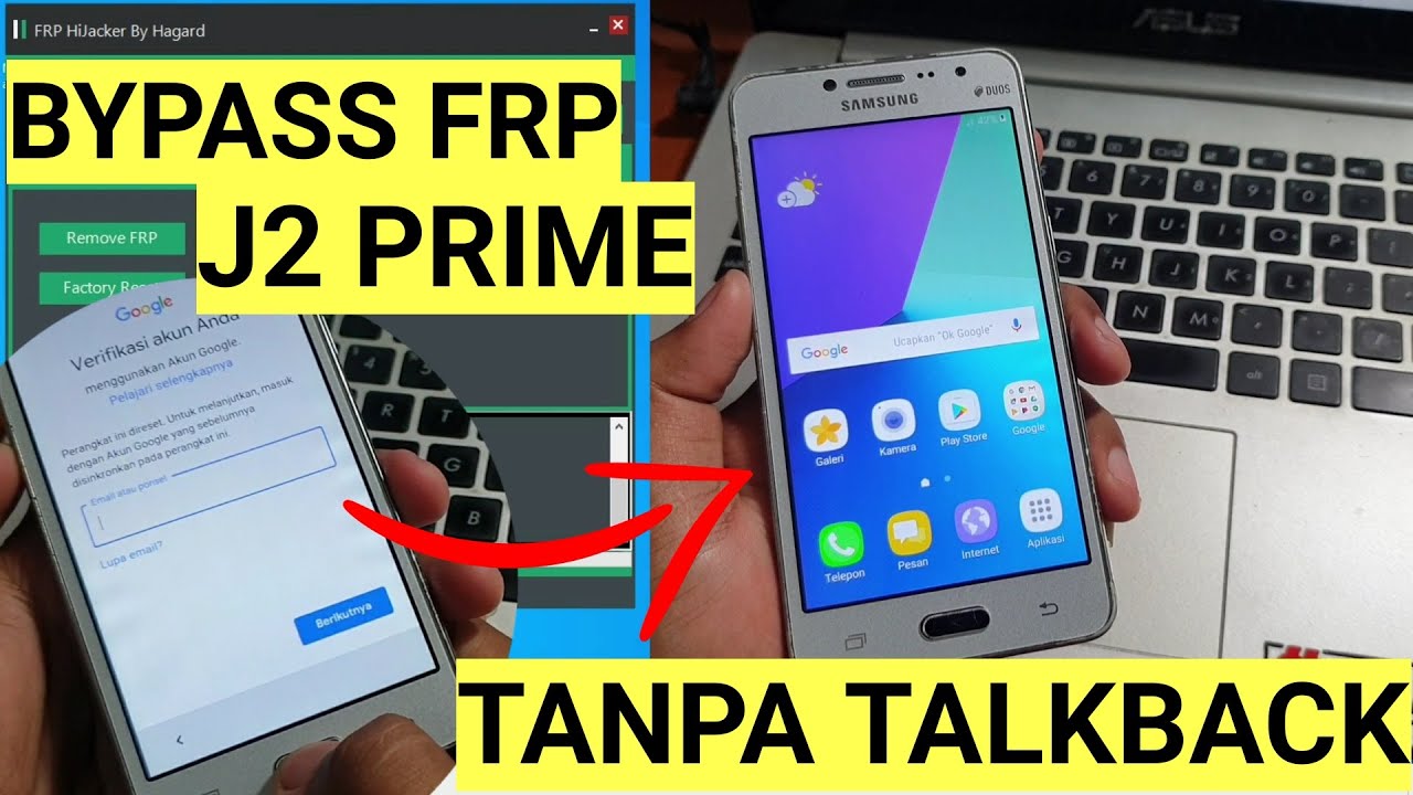Bypass Frp J2 Prime account google tanpa talkback