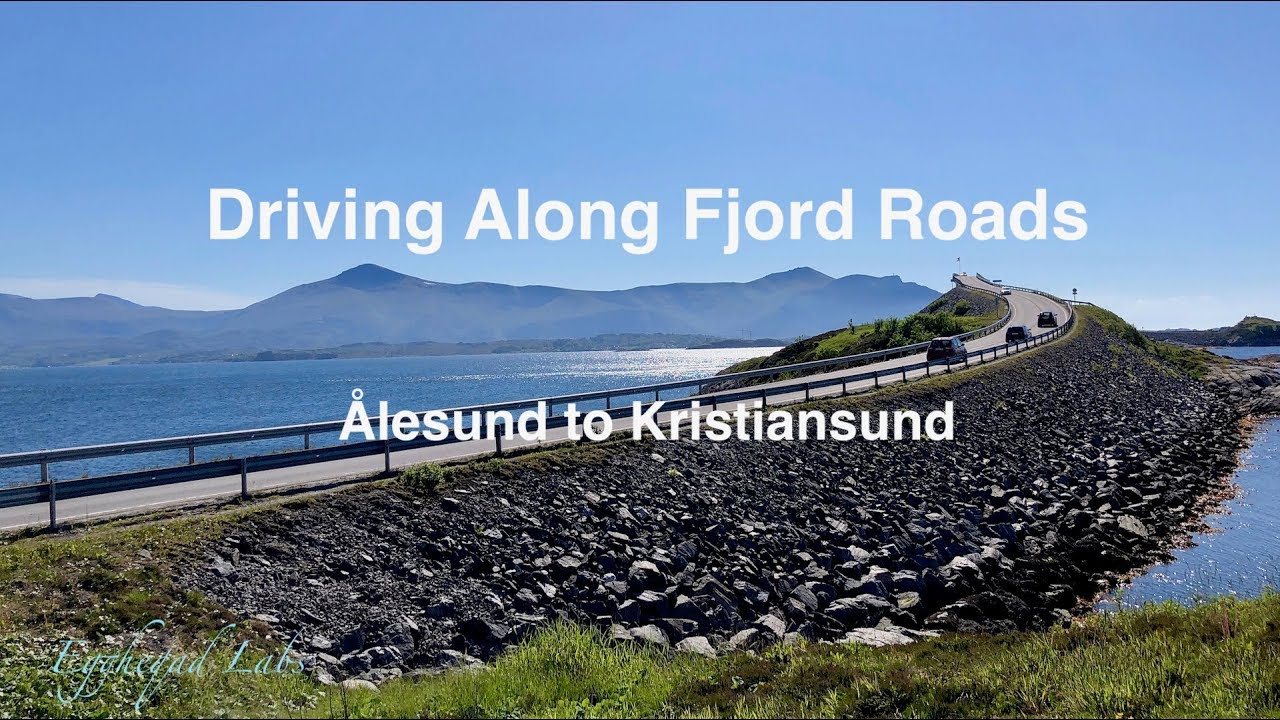 Driving Along Fjord Roads 3 - Alesund to Kristiansund (time-lapse)