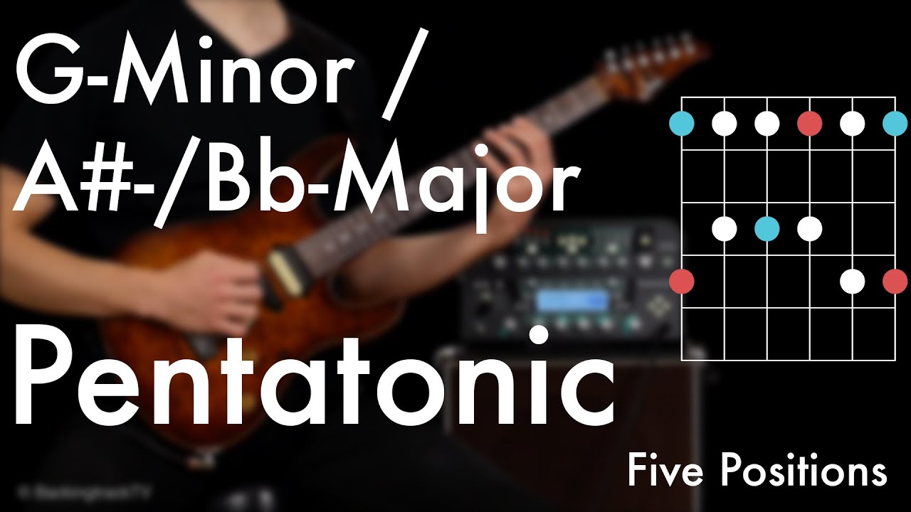 G Minor- / Bb Major Pentatonic - Five Positions