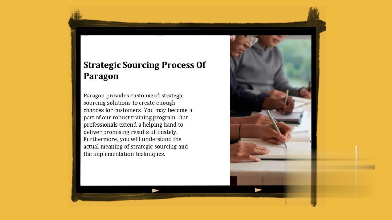 Strategic Sourcing Solution For Promising Results
