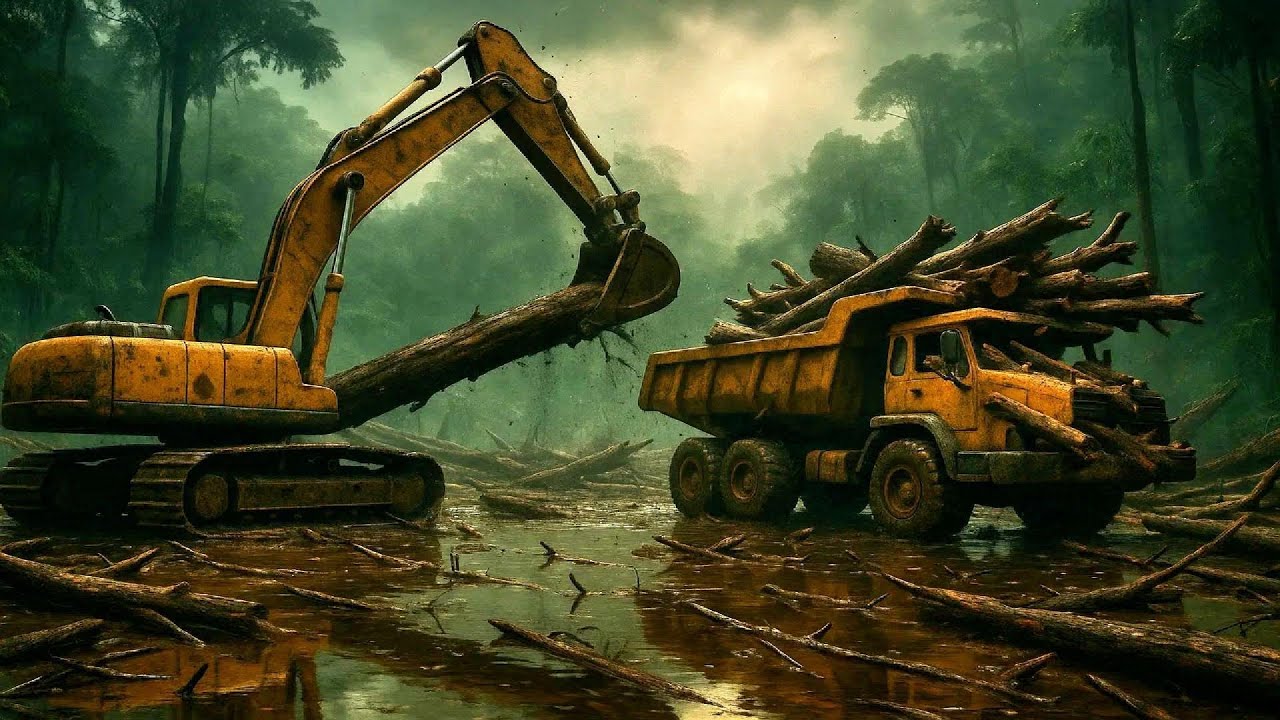 Clearing Fallen Branches & Muddy Roads After the Storm 🌧️🚧 | Realistic Construction Story