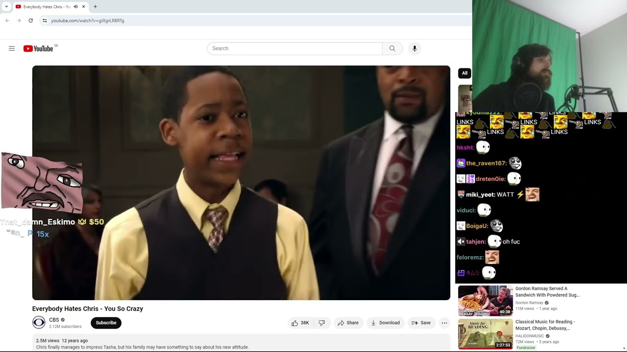 Forsen Reacts to - Everybody Hates Chris - You So Crazy