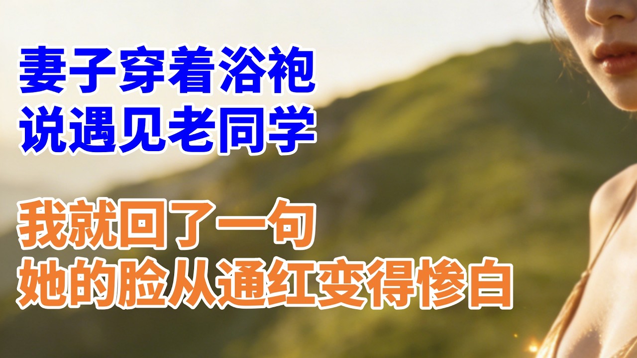 妻子穿着浴袍，说遇见老同学，我就回了一句，她的脸从通红变得惨白