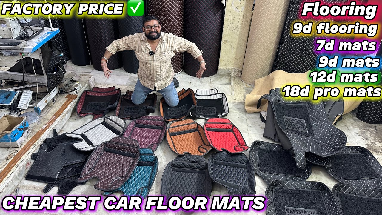 Cheapest Car Mats For All Cars 7d, 9d, 12d Mats Rs.499 Car Floor Mats, Gfx Mats car #factory rate 💯