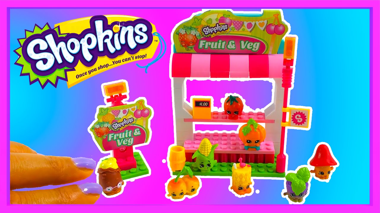 Shopkins Kinstructions Fruit and Veggie Stand - It's Like Lego Shopkins!!