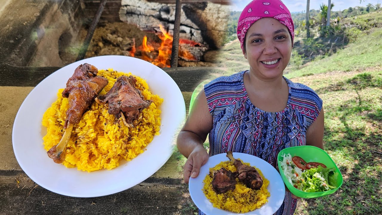 Cocina un Arroz Naranja Con Azafrán y Sazones Naturales I Pollo A La Leña I Costumbres De Los Campos