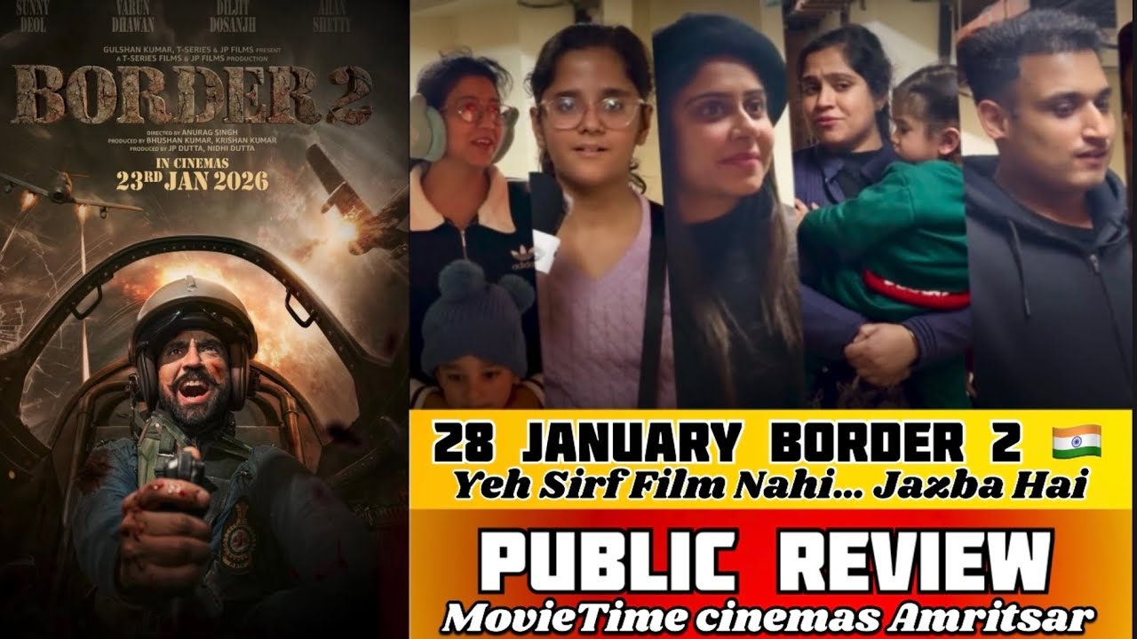 Border 2 Public Review 🔥 | Sunny Deol Powerful Comeback | MovieTime Cinema Amritsar 🎬
