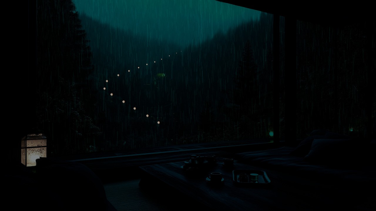 Rain Sounds Through the Deep Mountains 🌧 (No Ads) | Calm Night Atmosphere for Deep Sleep