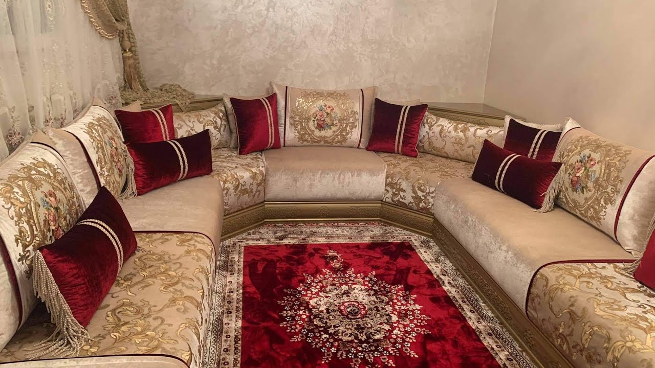 Salon marocain tour|صالون مغربي باخر ما كاين في طلامط المطروز