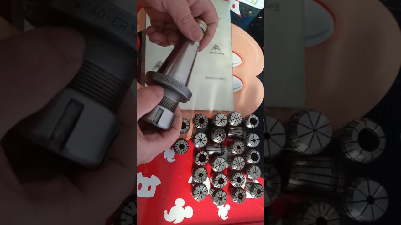 Цанговый патрон и цанги из оснастки Maho ER32 конус sk40 iso 40