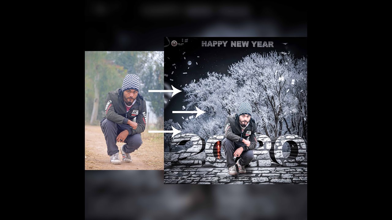 Happy New Year 2020 Photo Editing | 2020 Photo Kesy Edit Bnayn | Photoshop Tutorial |  ZS PICTURES |
