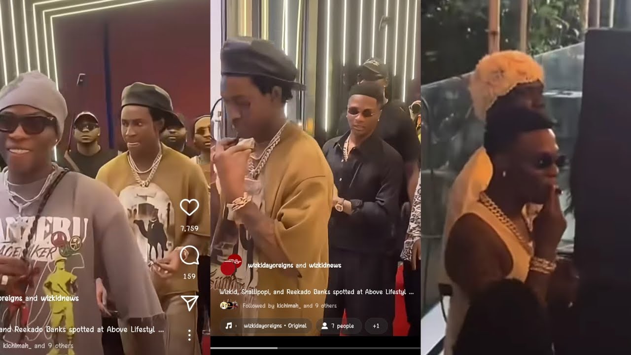 Wizkid And Shalipopi Attends Reekado Banks Newly Restaurant As Wizkid Shouts out on Seyi Vibez Song