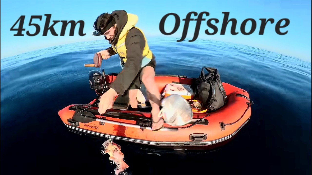 Freezing Solo Boat Camping and Deep Sea Fishing | paua catch n cook