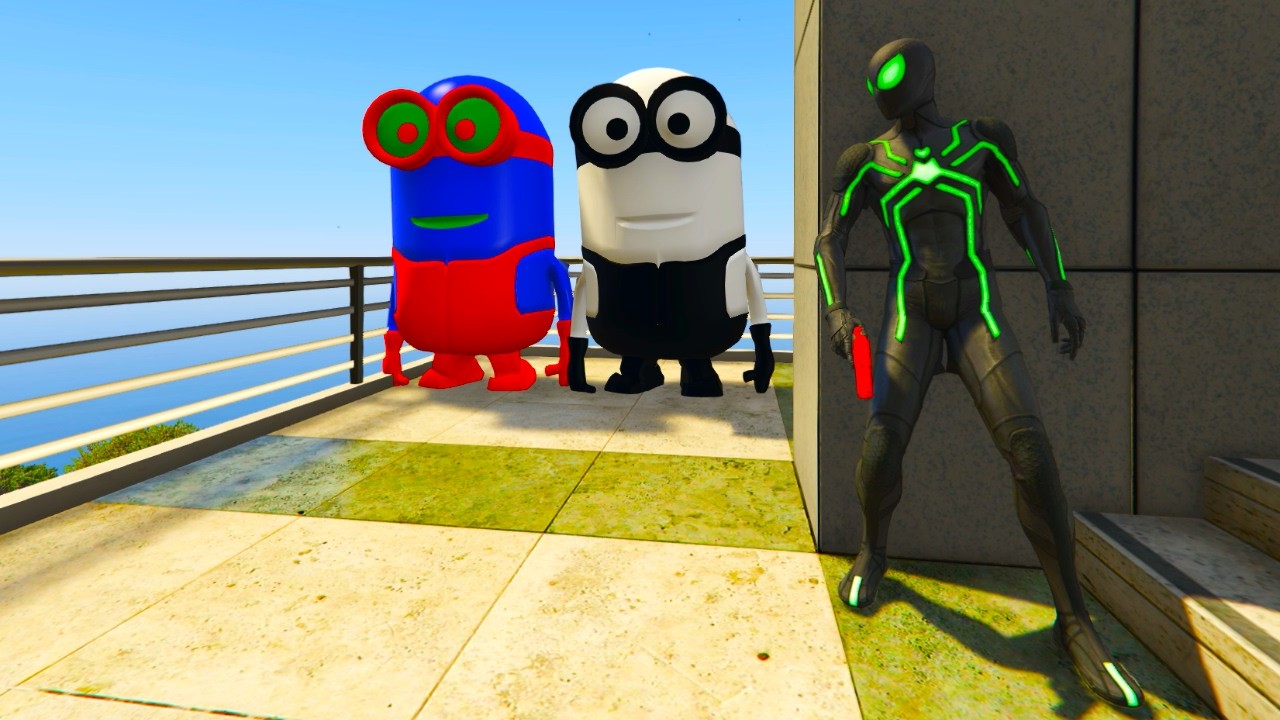 GTA 5 Funny Ragdoll Spiderman vs Blue Minion Episode 40