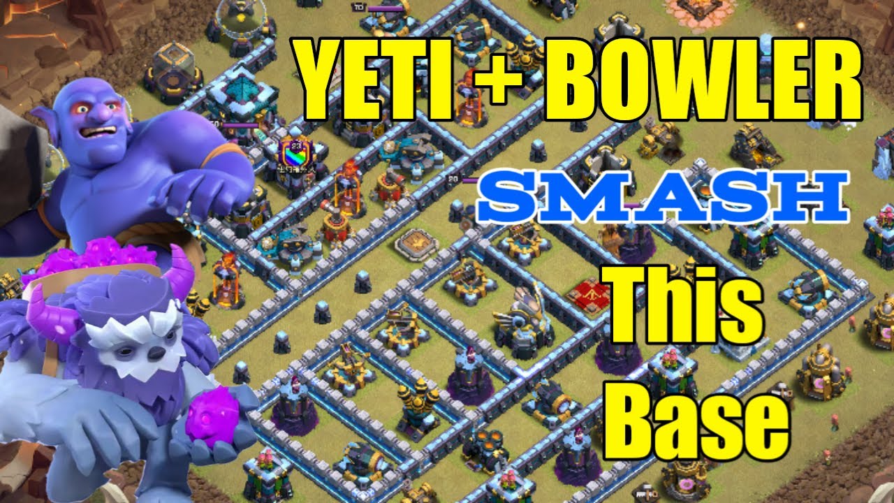 Th13 Yeti Bowler war attacks 2020 April. Townhall13 Yeti Bowler attack strategy clash of clans.