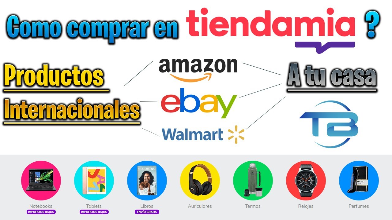 COMO COMPRAR en TIENDAMIA ► Aplicaci&oacute;n de compras internacionales (Ebay, Amazon y Walmart) a tu casa