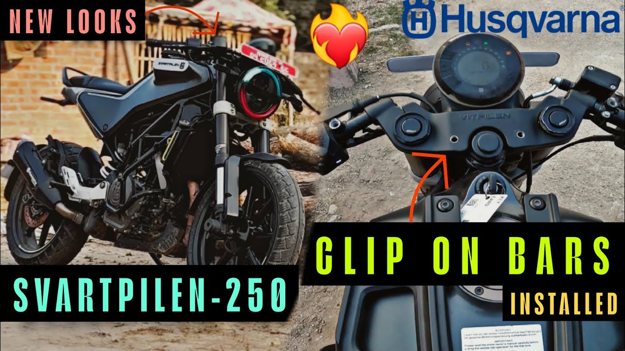 INSTALLING HUSQVARNA VITPILEN-250 CLIP-ON-BARS ON HUSQVARNA SVARTPILEN-250|EASY DIRECTLY FITTING!🛠✅️