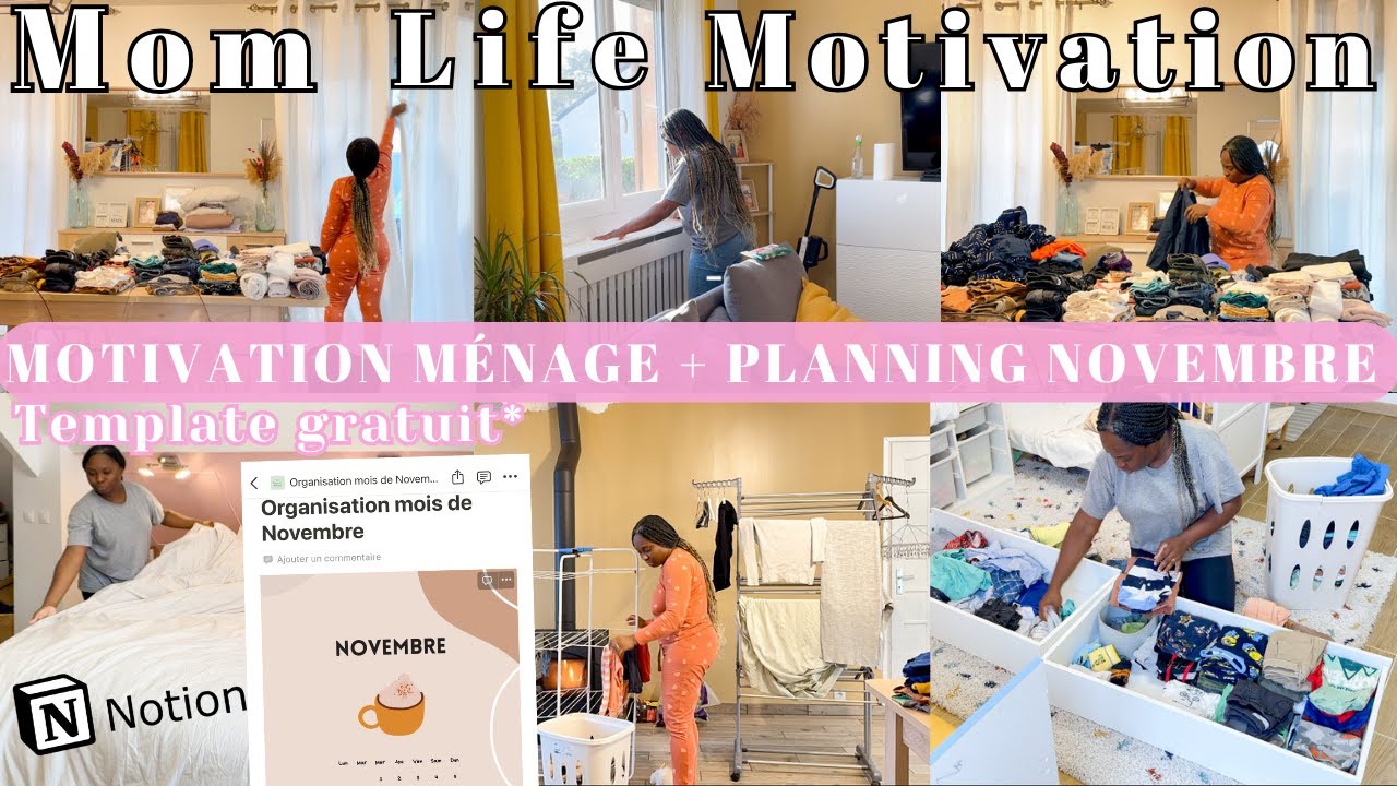 GRAND MÉNAGE AVANT LES FÊTES + TEMPLATE NOTION GRATUIT QUOTIDIEN MAMAN DE 3